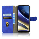 For Motorola Moto G52 JP Version Skin Feel Magnetic Flip Leather Phone Case(Blue)