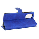 For Motorola Moto G52 JP Version Skin Feel Magnetic Flip Leather Phone Case(Blue)