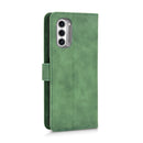For Motorola Moto G52 JP Version Skin Feel Magnetic Flip Leather Phone Case(Green)