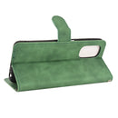 For Motorola Moto G52 JP Version Skin Feel Magnetic Flip Leather Phone Case(Green)