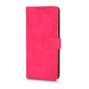 For Motorola Moto G52 JP Version Skin Feel Magnetic Flip Leather Phone Case(Rose Red)