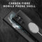 For Samsung Galaxy S22 Ultra 5G Carbon Fiber Texture MagSafe Magnetic Phone Case(Black Red)
