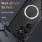For Samsung Galaxy S22 Ultra 5G Carbon Fiber Texture MagSafe Magnetic Phone Case(Black)