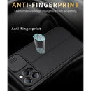 Litchi Texture Sliding Camshield TPU Protective Phone Case For iPhone 14 Pro(Red)