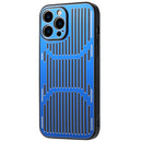 Hollow Heat Dissipation Metal Phone Case For iPhone 13(Sierra Blue)