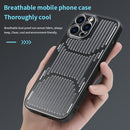 Hollow Heat Dissipation Metal Phone Case For iPhone 13(Sierra Blue)