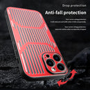 Hollow Heat Dissipation Metal Phone Case For iPhone 13(Sierra Blue)