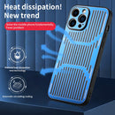 Hollow Heat Dissipation Metal Phone Case For iPhone 13(Sierra Blue)