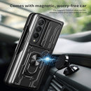 For Samsung Galaxy Z Fold4 Sliding Camshield Card Phone Case(Black)