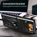 For Samsung Galaxy Z Flip4 Sliding Camshield Card Phone Case(Black)
