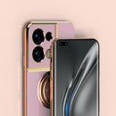 For OPPO Reno8 Electroplated Silicone Phone Case with Ring(Black)