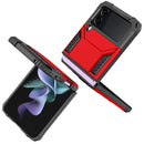 For Samsung Galaxy Z Flip4 5G Magnetic Armor Shockproof Folding Phone Case(Red)