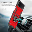 For Samsung Galaxy Z Flip4 5G Magnetic Armor Shockproof Folding Phone Case(Red)