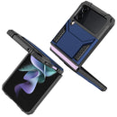 For Samsung Galaxy Z Flip4 5G Magnetic Armor Shockproof Folding Phone Case(Blue)