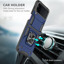 For Samsung Galaxy Z Flip4 5G Magnetic Armor Shockproof Folding Phone Case(Blue)