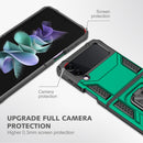 For Samsung Galaxy Z Flip4 5G Magnetic Armor Shockproof Folding Phone Case(Dark Green)
