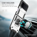 For Samsung Galaxy Z Flip4 5G Magnetic Armor Shockproof Folding Phone Case(Silver)
