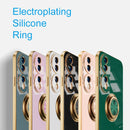 For Honor 70 Electroplated Silicone Phone Case with Ring(White)