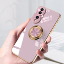 For Honor 70 Electroplated Silicone Phone Case with Ring(White)