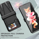 For Samsung Galaxy Z Flip4 Super V Armor Kickstand Shockproof Phone Case(Black)
