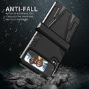 For Samsung Galaxy Z Flip4 Super V Armor Kickstand Shockproof Phone Case(Black)