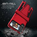 For Samsung Galaxy Z Flip4 Super V Armor Kickstand Shockproof Phone Case(Red)