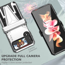 For Samsung Galaxy Z Flip4 Super V Armor Kickstand Shockproof Phone Case(Silver)