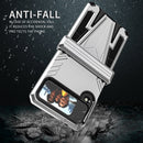 For Samsung Galaxy Z Flip4 Super V Armor Kickstand Shockproof Phone Case(Silver)