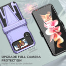 For Samsung Galaxy Z Flip4 Super V Armor Kickstand Shockproof Phone Case(Purple)