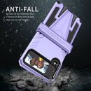 For Samsung Galaxy Z Flip4 Super V Armor Kickstand Shockproof Phone Case(Purple)