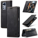For Xiaomi 12 / 12X AutSpace A01 Retro Skin-feel Crazy Horse RFID Leather Phone Case(Black)