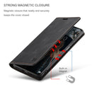 For Xiaomi 12 / 12X AutSpace A01 Retro Skin-feel Crazy Horse RFID Leather Phone Case(Black)