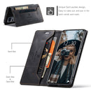 For Xiaomi 12 / 12X AutSpace A01 Retro Skin-feel Crazy Horse RFID Leather Phone Case(Black)