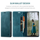 For Xiaomi 12 / 12X AutSpace A01 Retro Skin-feel Crazy Horse RFID Leather Phone Case(Blue)