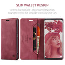 For Xiaomi 12 / 12X AutSpace A01 Retro Skin-feel Crazy Horse RFID Leather Phone Case(Wine Red)