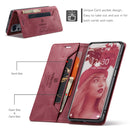 For Xiaomi 12 / 12X AutSpace A01 Retro Skin-feel Crazy Horse RFID Leather Phone Case(Wine Red)