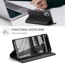 For Xiaomi 12 Lite AutSpace A01 Retro Skin-feel Crazy Horse RFID Leather Phone Case(Black)
