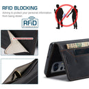 For Xiaomi 12 Lite AutSpace A01 Retro Skin-feel Crazy Horse RFID Leather Phone Case(Black)