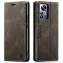 For Xiaomi 12 Lite AutSpace A01 Retro Skin-feel Crazy Horse RFID Leather Phone Case(Coffee)