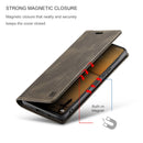 For Xiaomi 12 Lite AutSpace A01 Retro Skin-feel Crazy Horse RFID Leather Phone Case(Coffee)