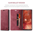 For Xiaomi 12 Lite AutSpace A01 Retro Skin-feel Crazy Horse RFID Leather Phone Case(Wine Red)
