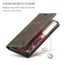 For Xiaomi 12 Pro AutSpace A01 Retro Skin-feel Crazy Horse RFID Leather Phone Case(Coffee)