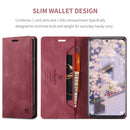 For Xiaomi 12 Pro AutSpace A01 Retro Skin-feel Crazy Horse RFID Leather Phone Case(Wine Red)