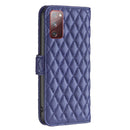 For Samsung Galaxy S20 FE / S20 Lite Diamond Lattice Wallet Leather Flip Phone Case(Blue)
