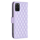 For Samsung Galaxy S20 Plus 5G Diamond Lattice Wallet Leather Flip Phone Case(Purple)