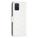 For Samsung Galaxy A51 4G Diamond Lattice Wallet Leather Flip Phone Case(White)