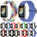 For Huawei Band 7 Nylon Braided Buckle Watch Band(Black)