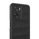 For OPPO A57 4G Global Magic Shield TPU + Flannel Phone Case(Dark Blue)