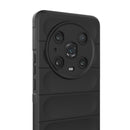 For Honor Magic4 Pro Magic Shield TPU + Flannel Phone Case(Grey)