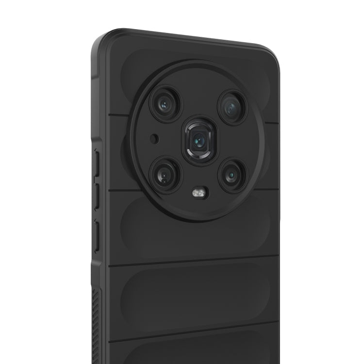 For Honor Magic4 Pro Magic Shield TPU + Flannel Phone Case(Grey)